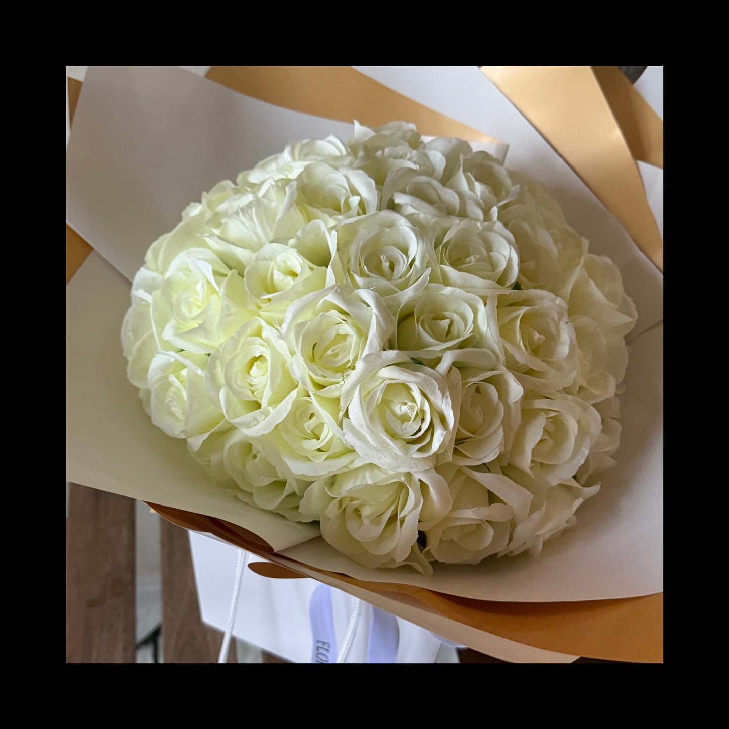 50 Cream Silk Eternal Roses