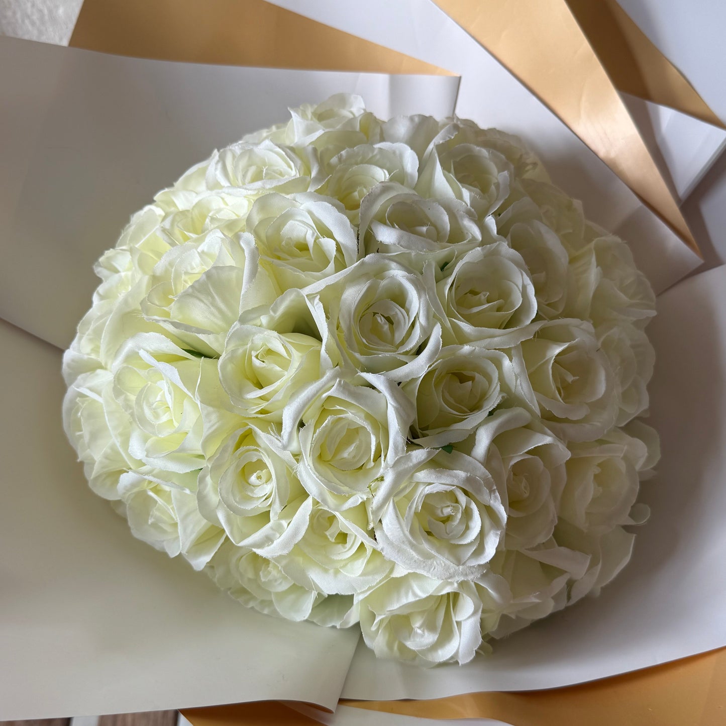 50 Cream Silk Eternal Roses