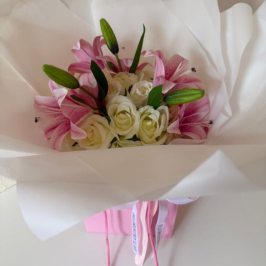 Mixed Rose and Lily Eternal Bouquet