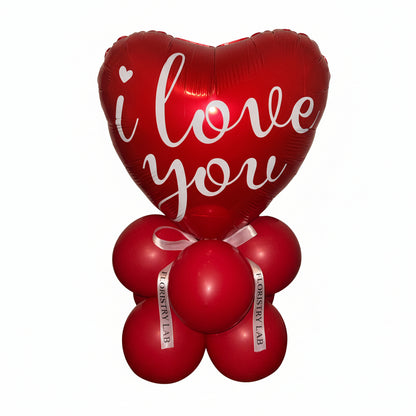 Red “I Love You” Heart Balloon Bouquet