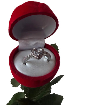 Red Eternal Rose Ring Box