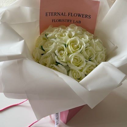 24 Cream Eternal Roses