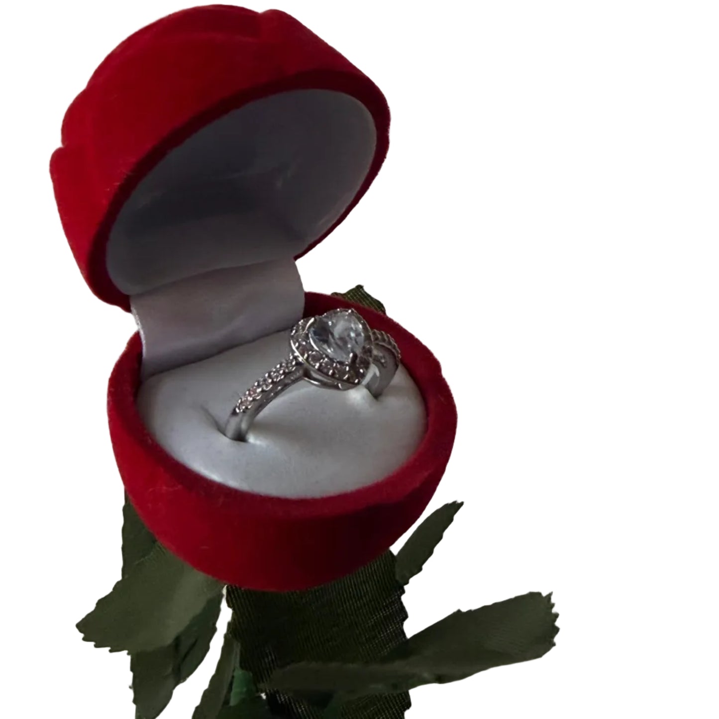 Red Eternal Rose Ring Box