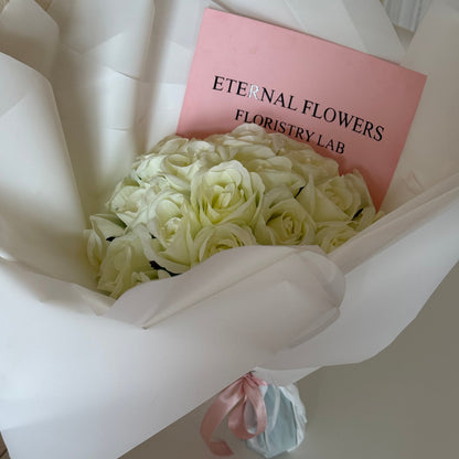 24 Cream Eternal Roses