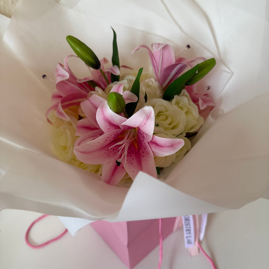 Mixed Rose and Lily Eternal Bouquet