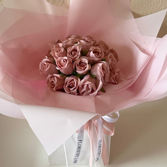 24 Pink Eternal Roses