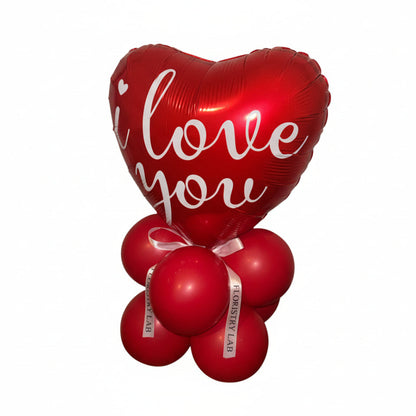 Red “I Love You” Heart Balloon Bouquet