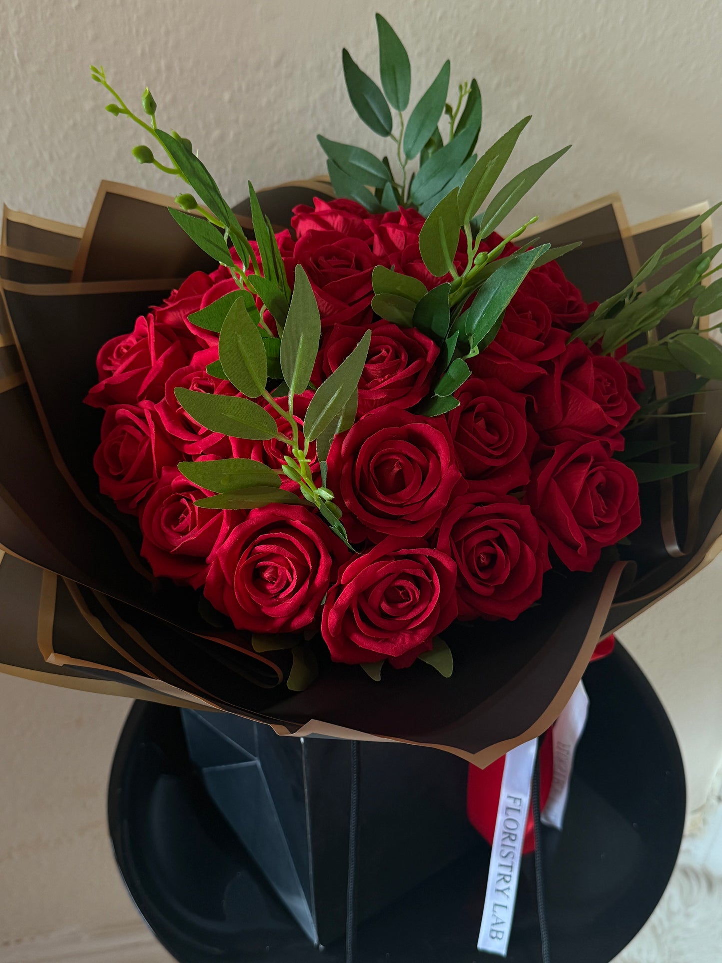 Red Rose & Italian Ruscus Eternal Bouquet