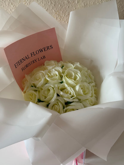 24 Cream Eternal Roses