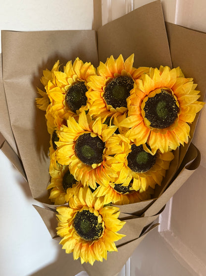Happy Sunflower Forever Fan Bouquet