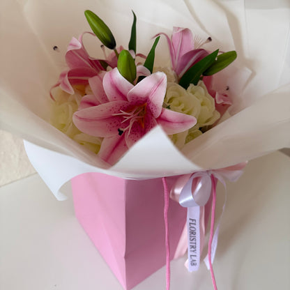 Mixed Rose and Lily Eternal Bouquet