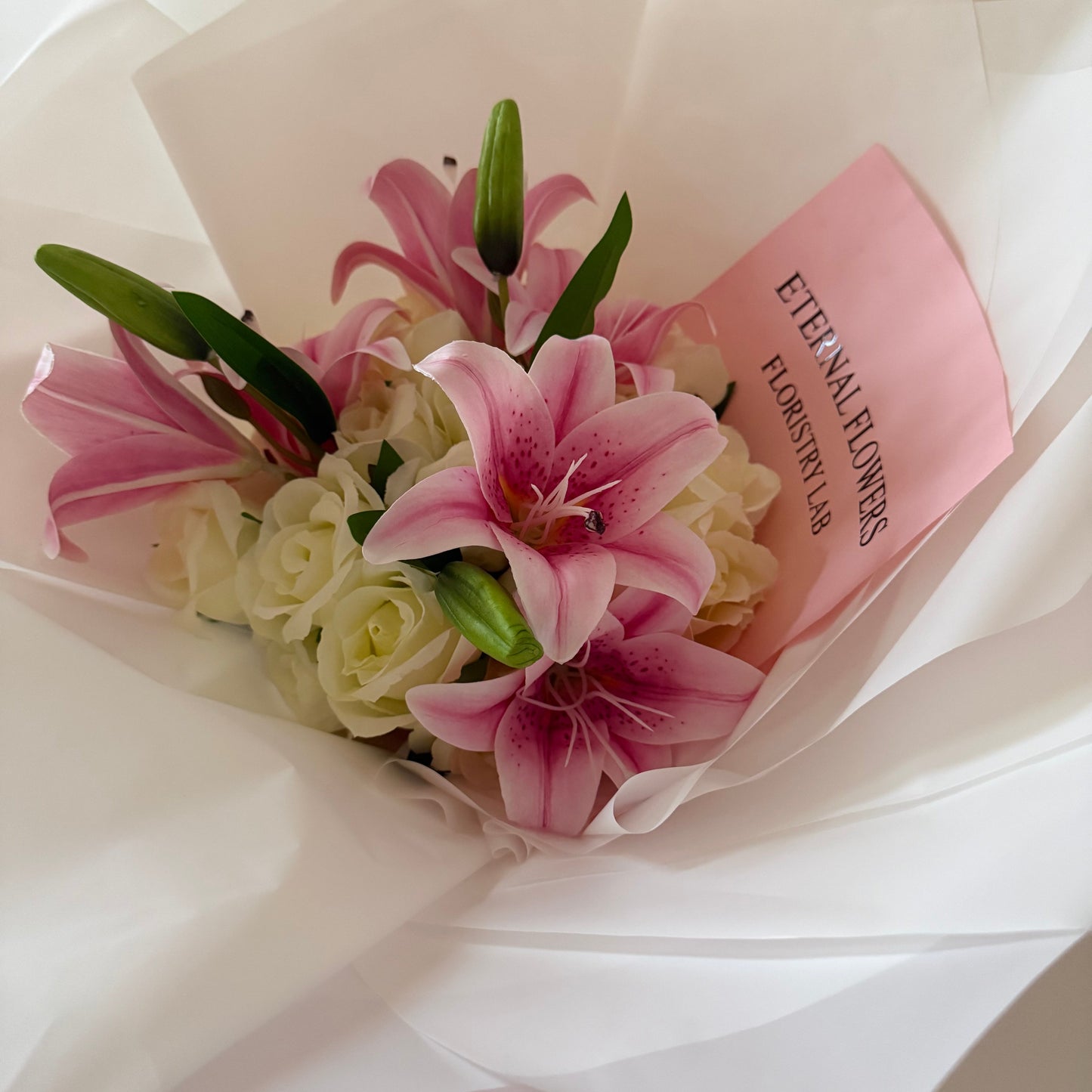 Mixed Rose and Lily Eternal Bouquet