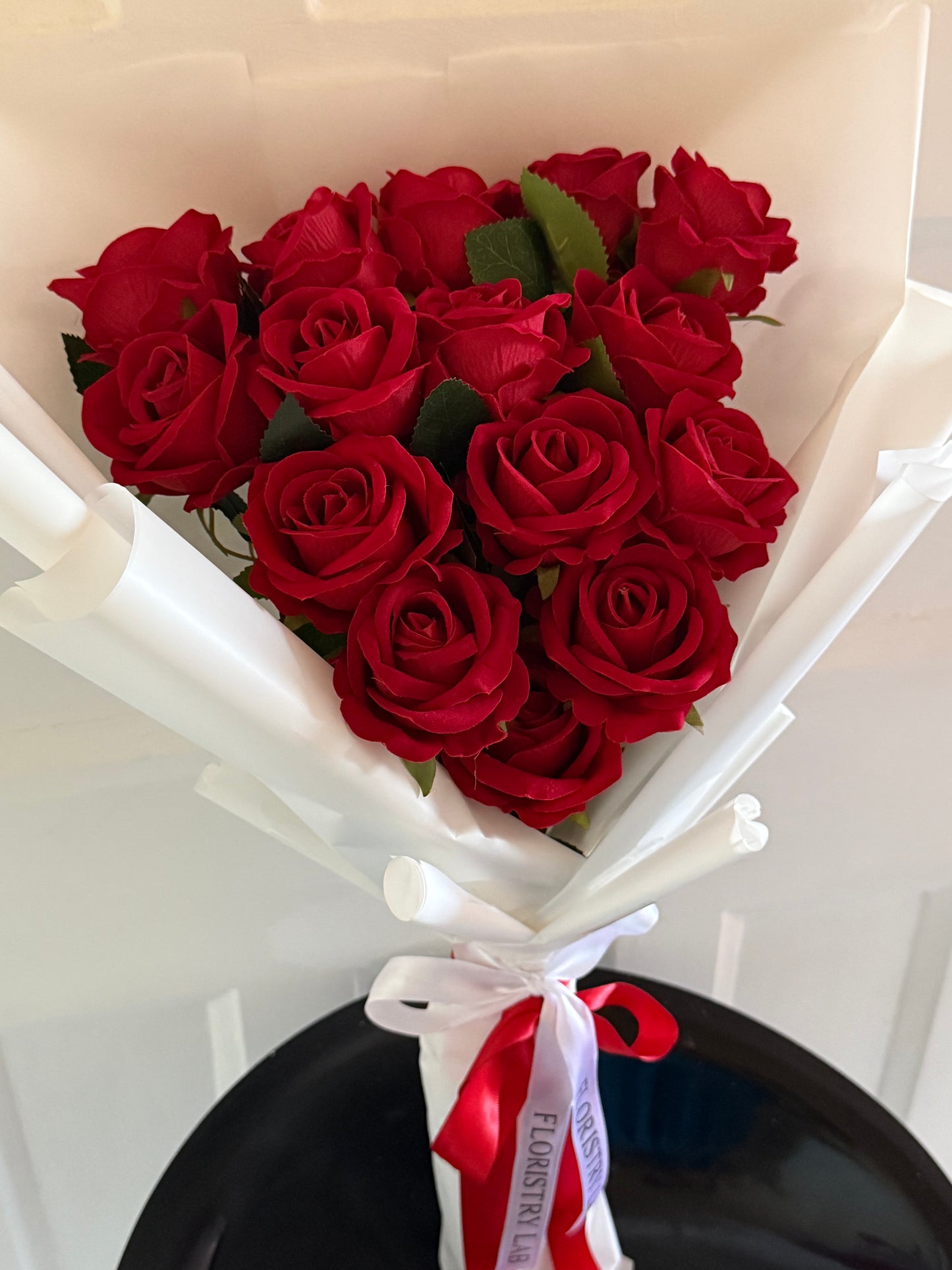 Red Eternal Rose Fan Bouquet