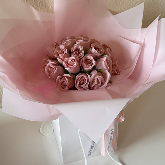 24 Pink Eternal Roses