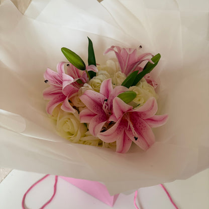 Mixed Rose and Lily Eternal Bouquet