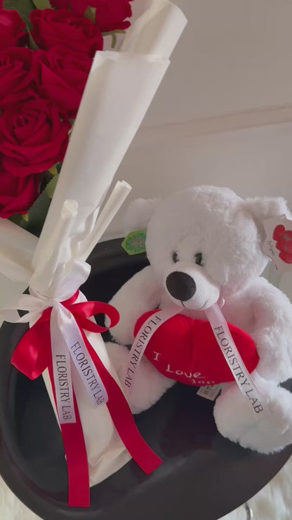 Red Eternal Rose Fan Bouquet